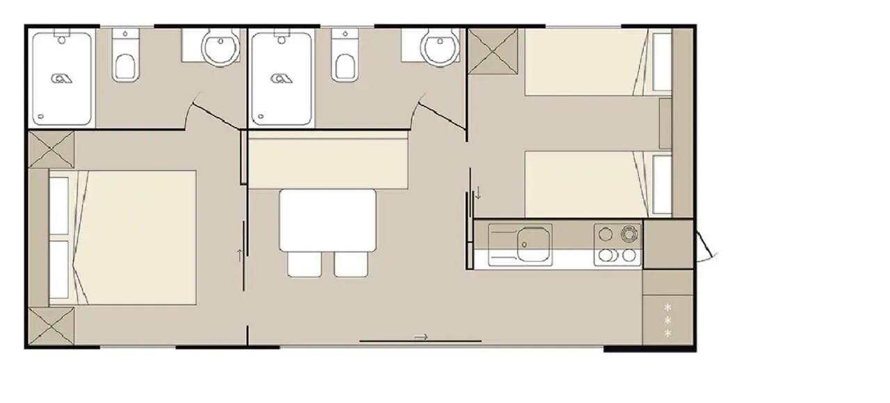 **** Campsite Mobile Home Stella III Biograd Na Moru Soline Beach Croatia